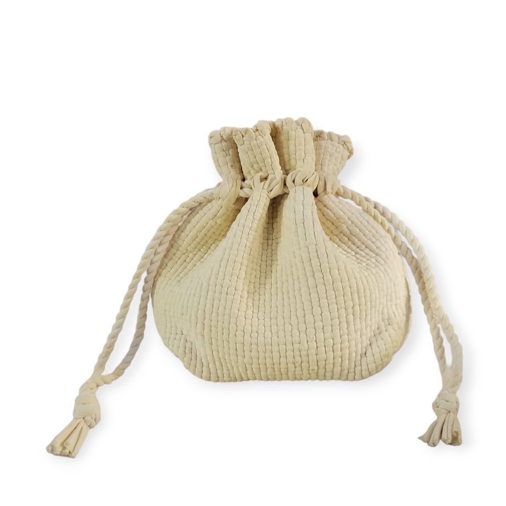 Vintage 1950s Skyland Crafts 100%Nylon  Woven Drawstring Boho Bag/Pouch